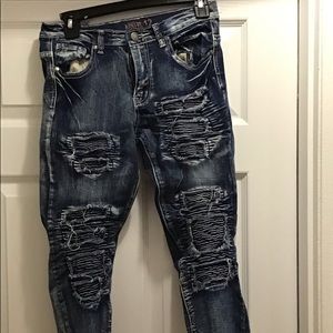 Velero Faux Ripped Jeans- Velero Biker Size 12